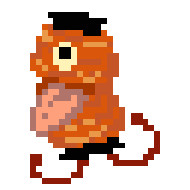 A repeating gif of a Japanese lantern yokai. It is floating and sticking out its tongue playfully.